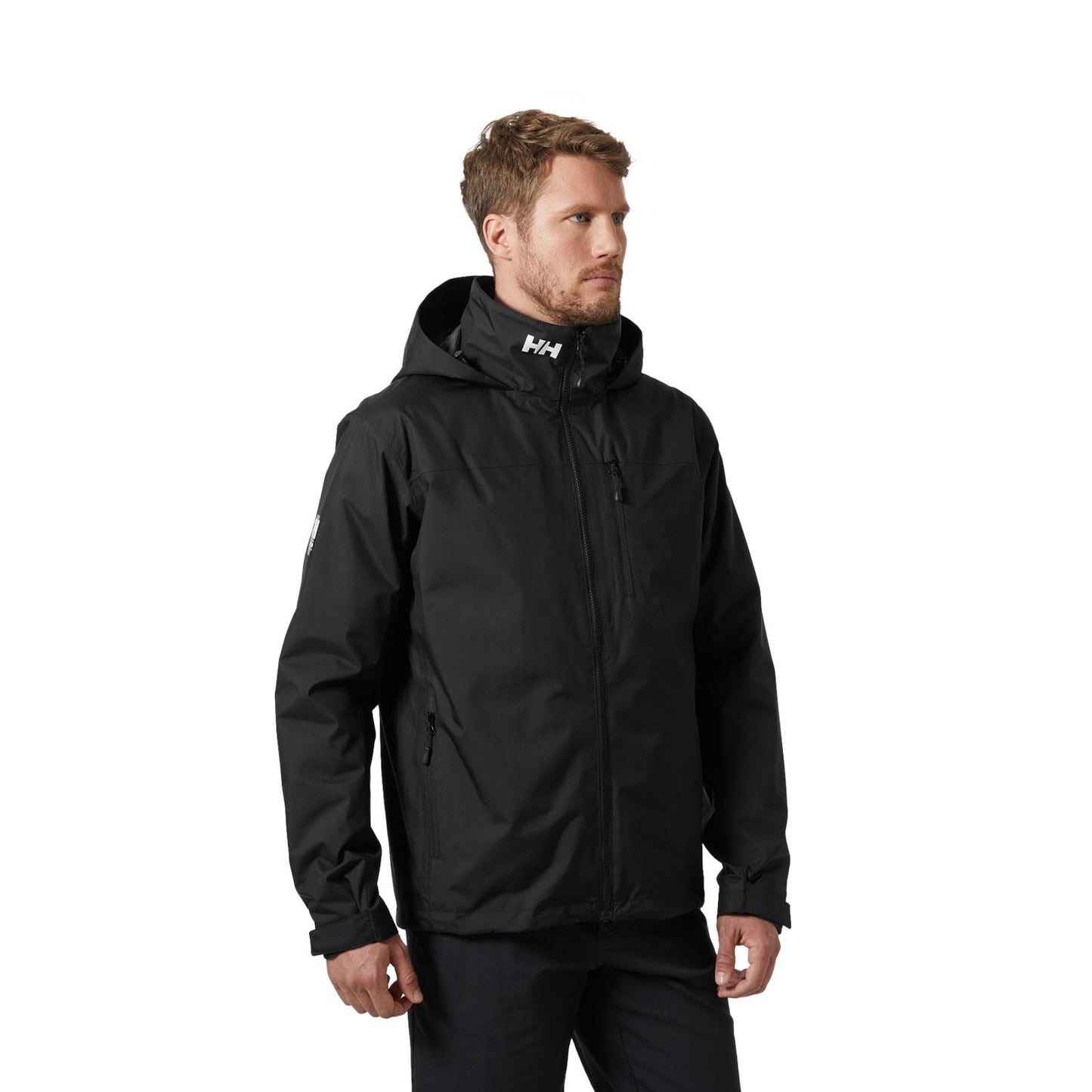 Helly Hansen Sport Men's Crew Hooded Midlayer Sailing Jacket 2.0 in Black
