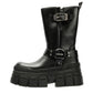 Buffalo Gospher Biker Mid Vegan Women's Black Boots
