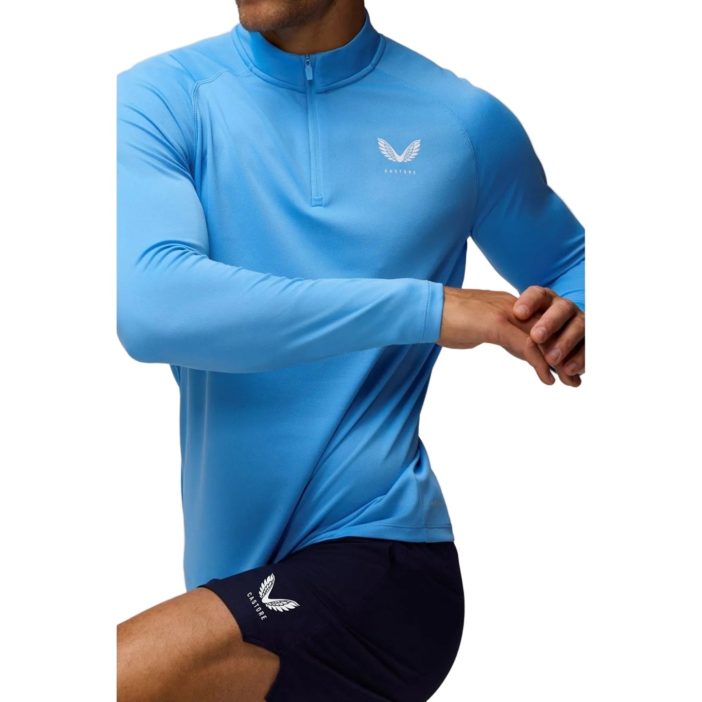 Castore Adapt Training 1/4 Zip Top Polyester Men's Green Activewear T-Shirts