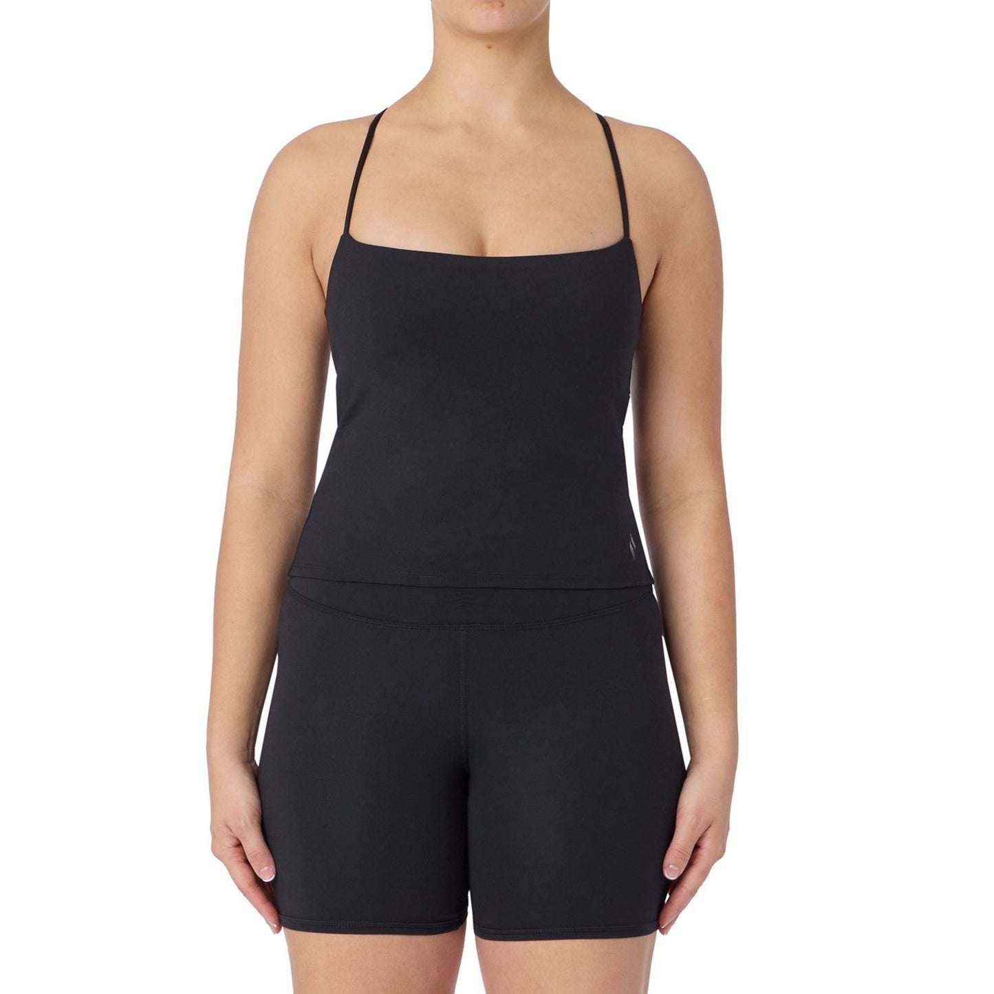 Skechers Goflex Slim Strappy Tank Polyester Women's Black Activewear Tank Tops