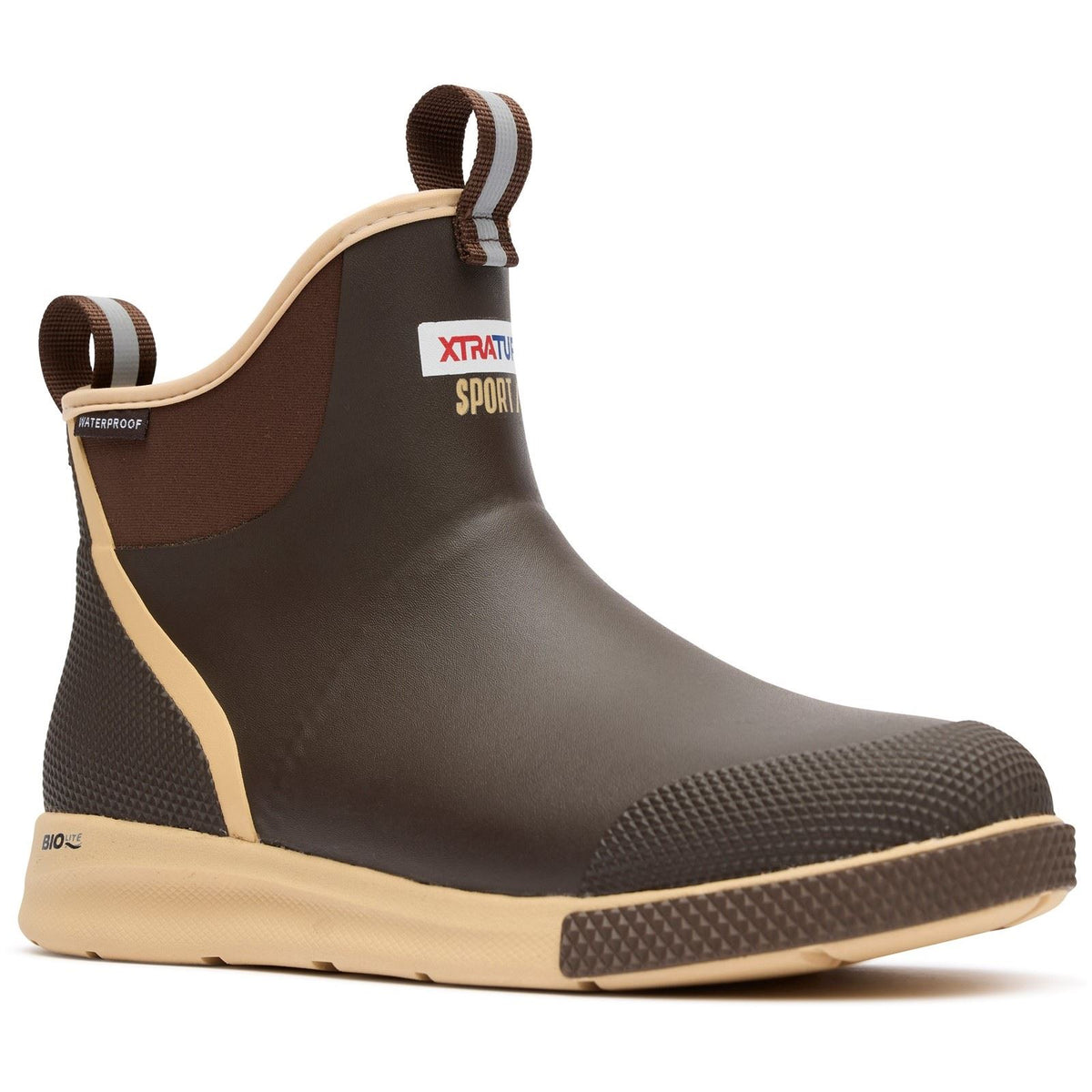Xtratuf Ankle Deck Boot Sport EVA Men's Chocolate/Tan Wellington Boots