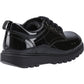 Hush Puppies Keeley Patent Leather Junior Black Lace-Up Shoes