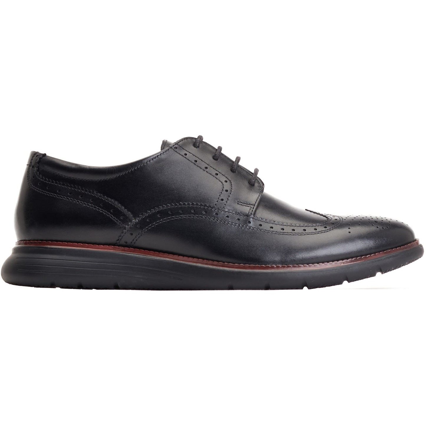 Base London Men's Flight Brogue Shoe in Black
