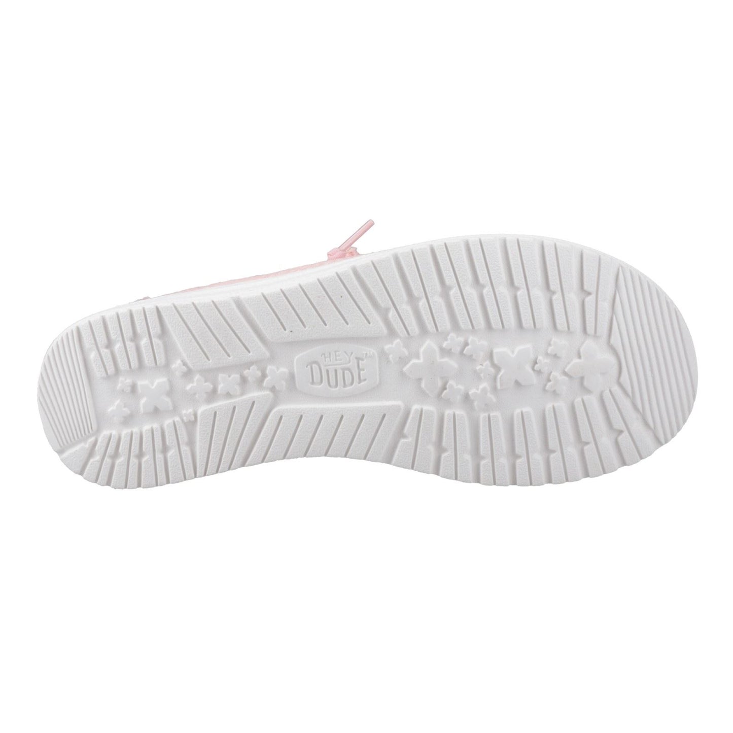 HEYDUDE Wendy Eyelet Lace Cotton Blend Women's Pale Pink Moccasins Shoes