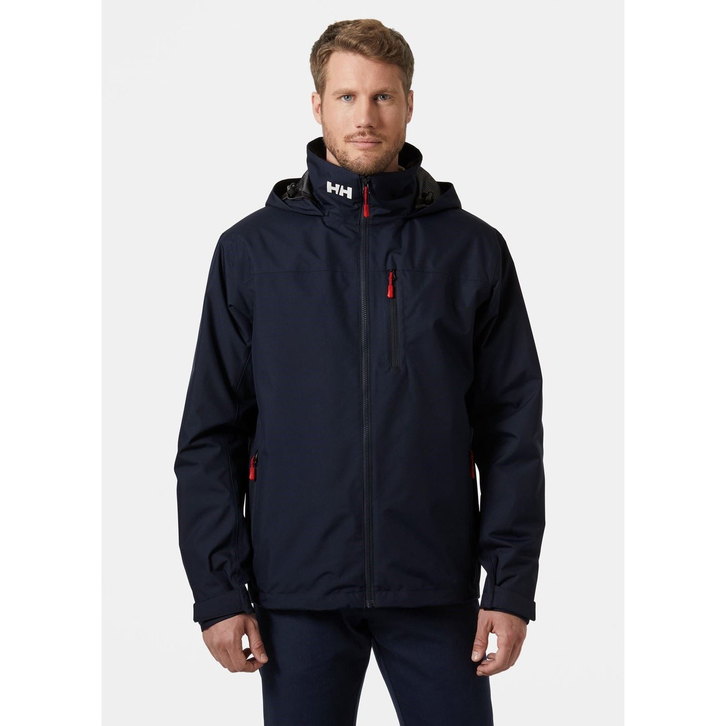 Helly Hansen Sport Men's Crew Hooded Midlayer Sailing Jacket 2.0 in Navy
