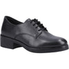 Hush Puppies Anastasia Leather Youth Black Lace-Up Shoes