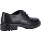 Hush Puppies Athena Leather Youth Black Brogues