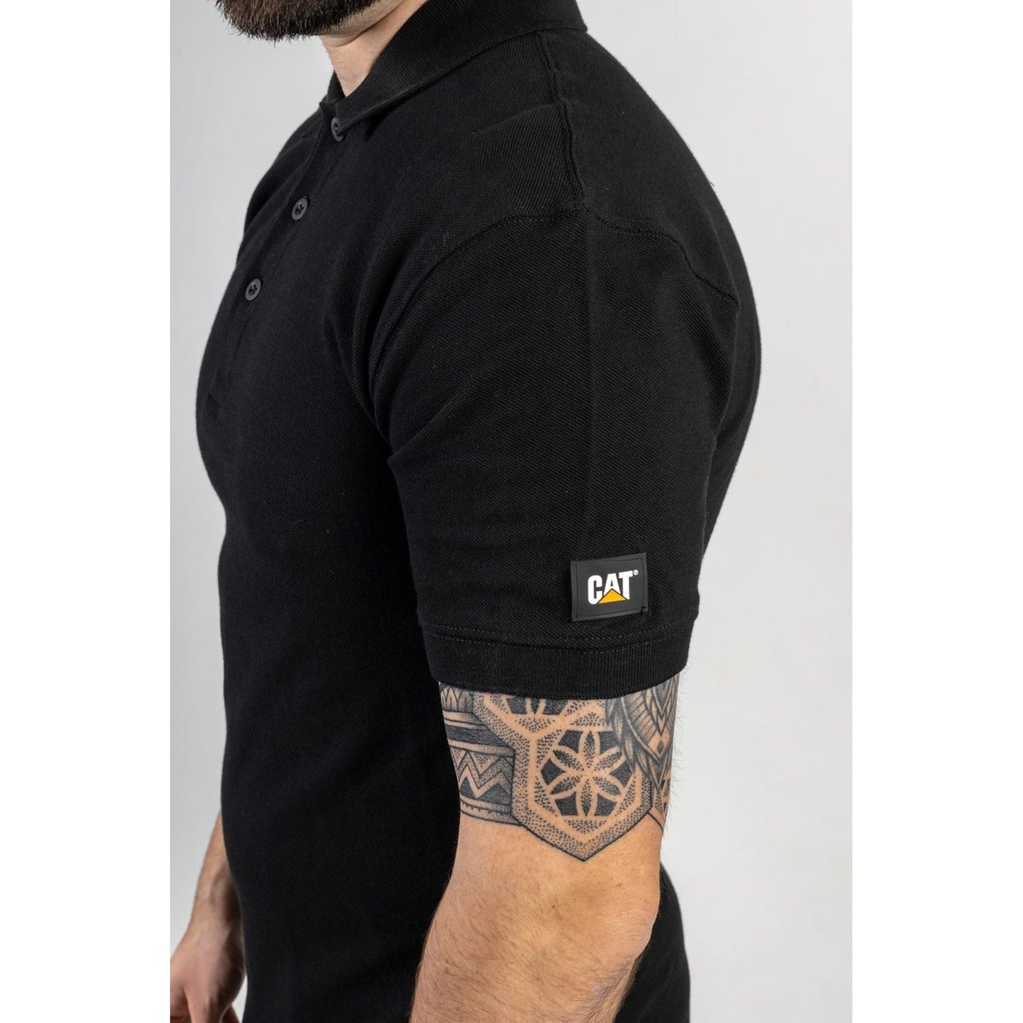 Caterpillar Men's Essentials Polo Shirt in Black