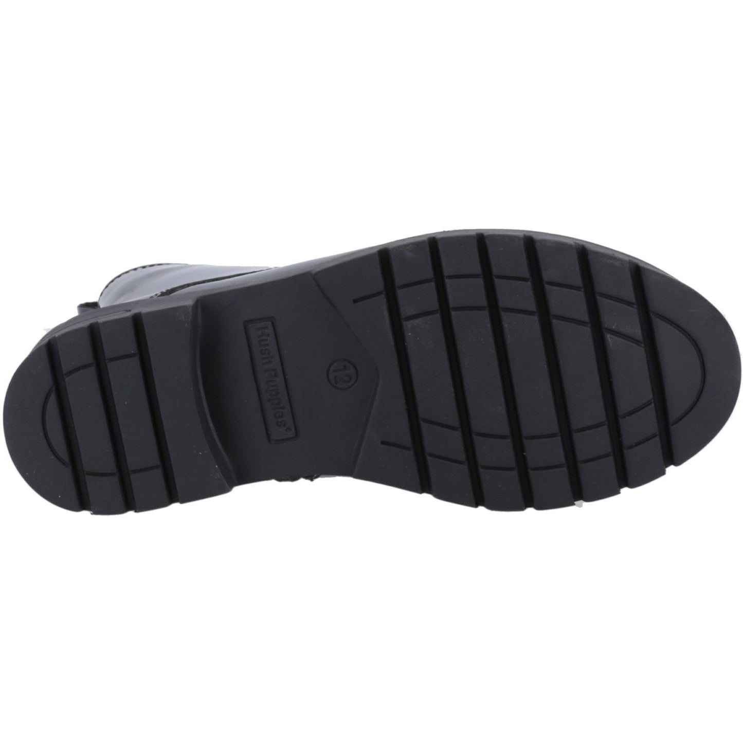 Hush Puppies Lauren Patent Leather Youth Black Boots