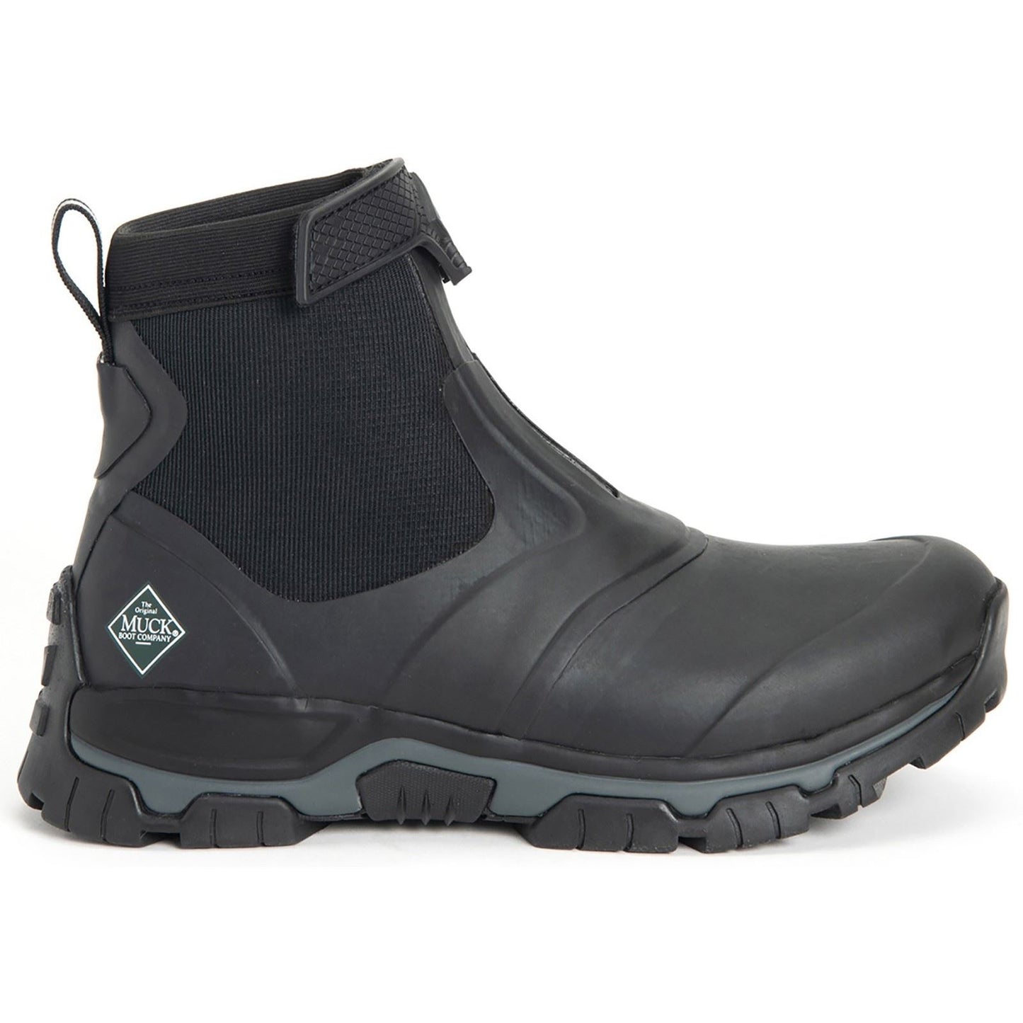Muck Boots Men's Apex Mid Zip Wellingtons in Black/Dark Shadow