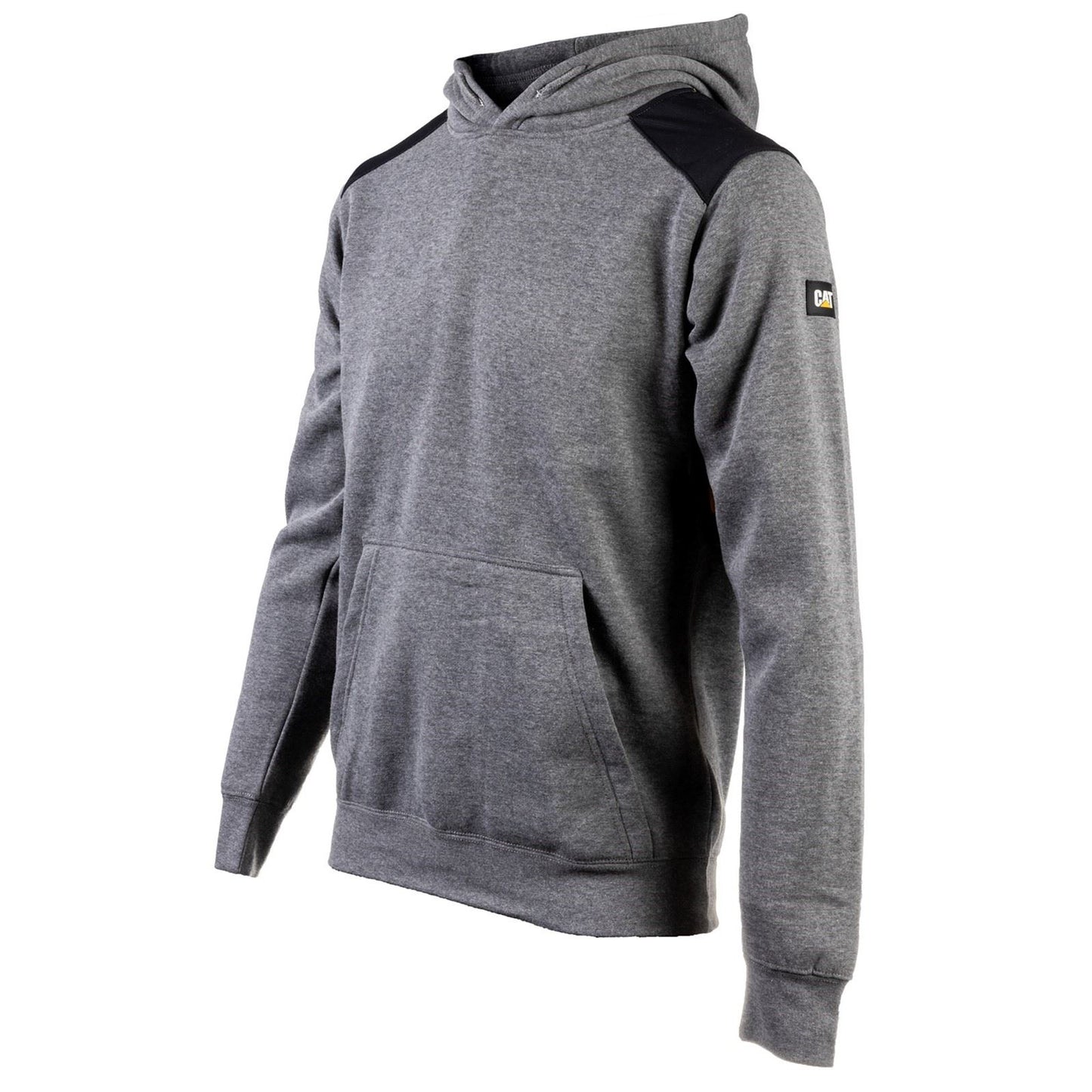 Caterpillar Men's Essentials Hooded Sweatshirt in Dark Heather Grey
