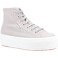 Superga Women's 2708 HI TOP Ankle Boots in Grey Colomba/White Avorio