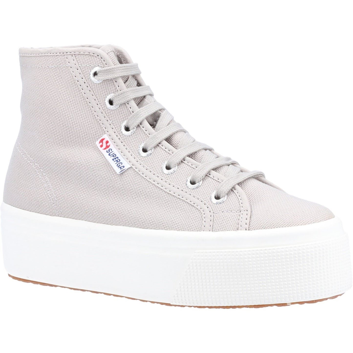 Superga Women's 2708 HI TOP Ankle Boots in Grey Colomba/White Avorio