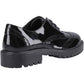 Hush Puppies Athena Patent Leather Black Brogues