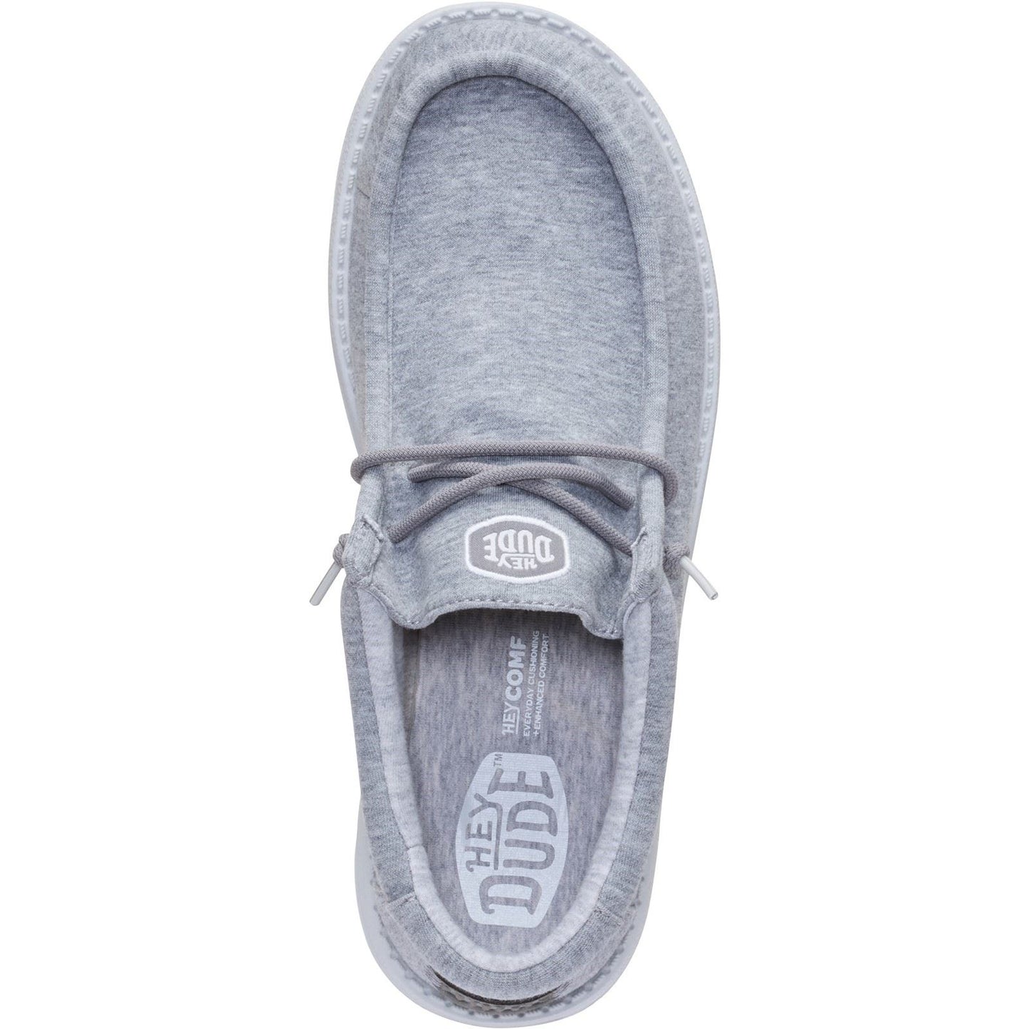 HEYDUDE Wally Stretch Jersey Textile Men's Grey Loafers