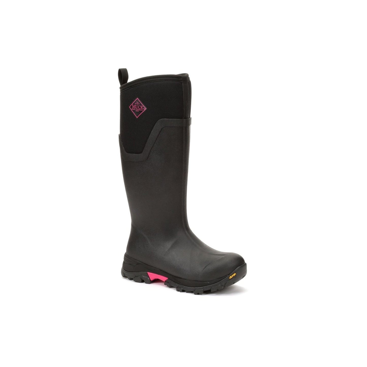 Muck Boots Women's Arctic Ice Tall Wellingtons in Black/Hot Pink