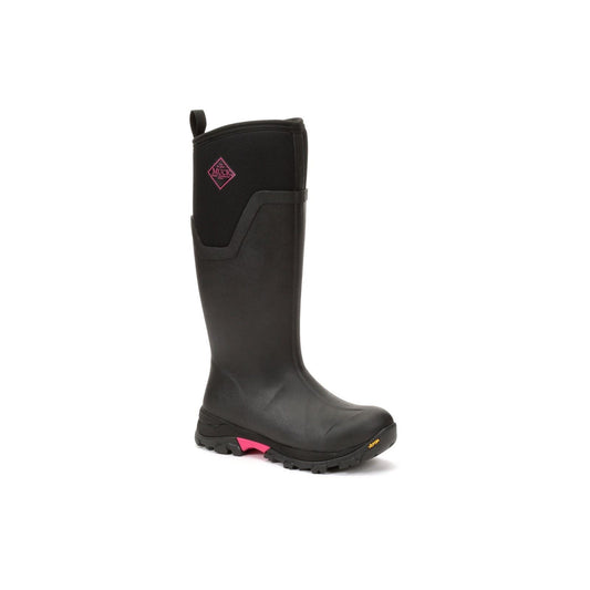 Muck Boots Women's Arctic Ice Tall Wellingtons in Black/Hot Pink