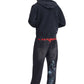 Ed Hardy New York Washed Relaxed Zip Thru Men's Black Hoodie
