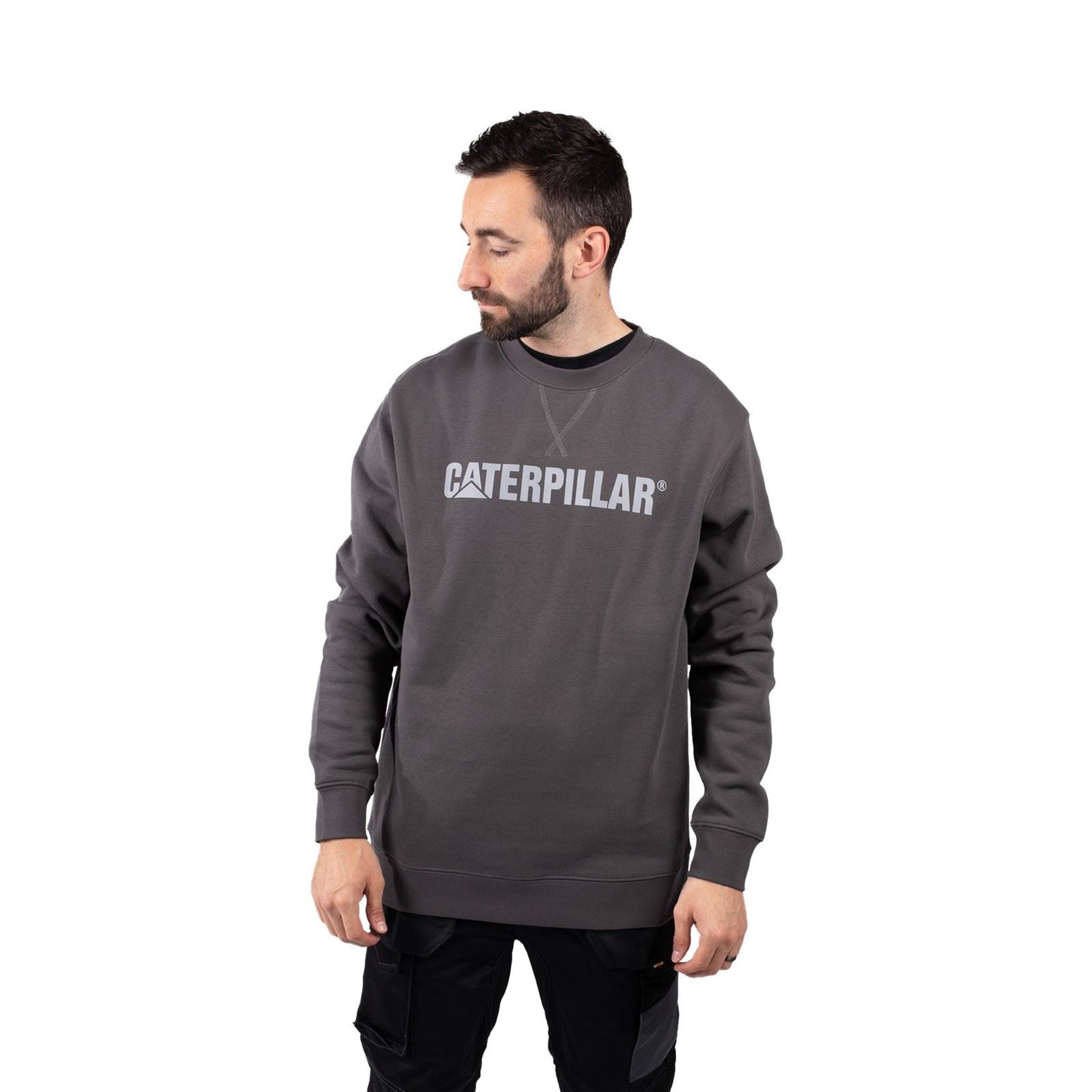 Caterpillar Men's Midweight Crewneck Sweatshirt in Magnet