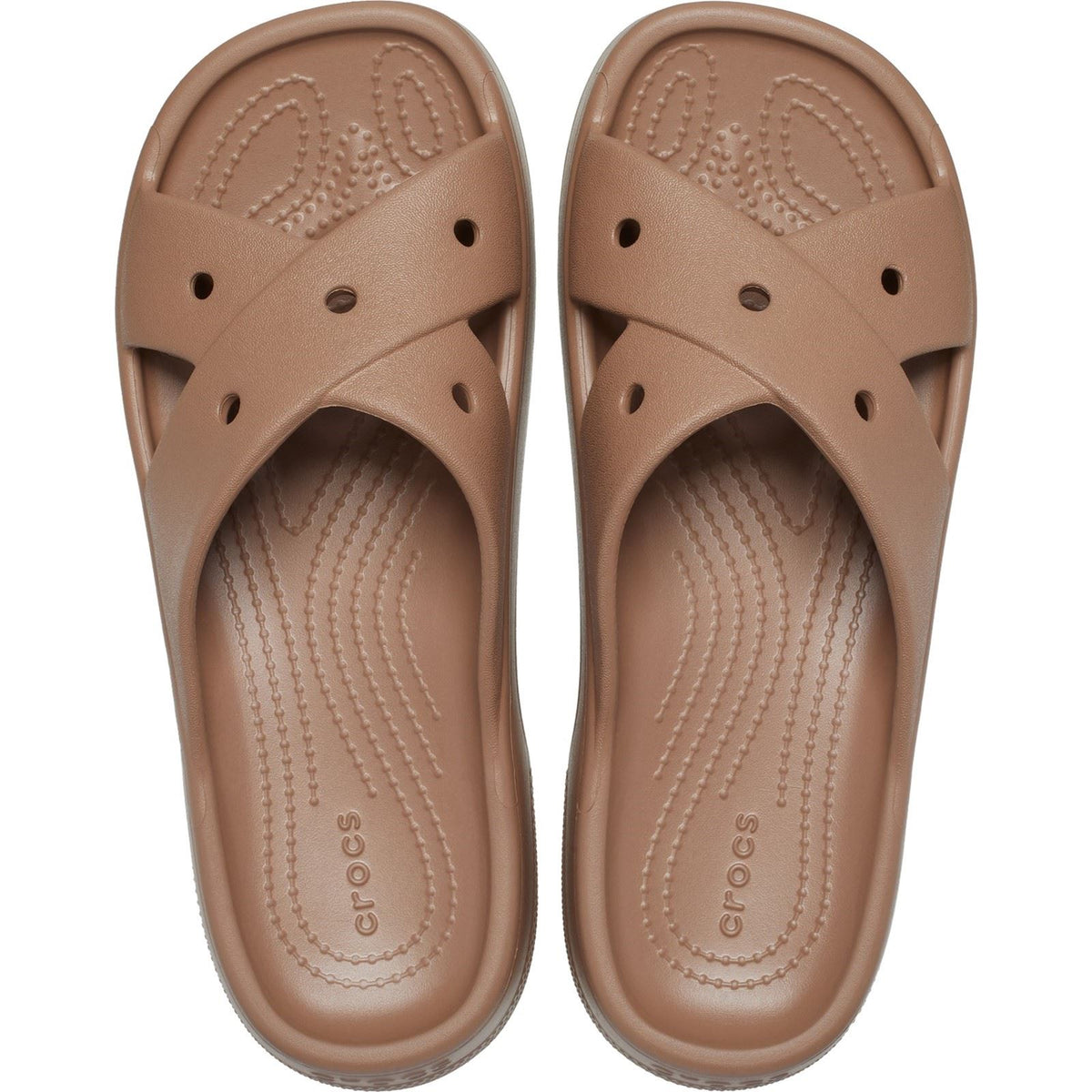 Crocs Classic Cross Strap Thermoplastic Women's Milk Chocolate Sandals