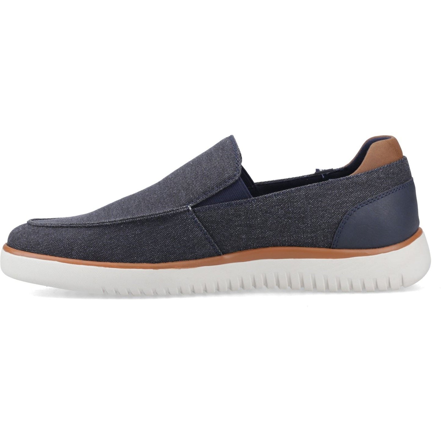 Hush Puppies Damon Slip on Textile Men's Navy Shoes