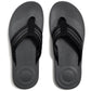 Fitflop iQushion Polyester Men's Black/Charcoal Flip Flops