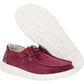HEYDUDE Women's Wendy Corduroy Leo Shoes in Burgundy
