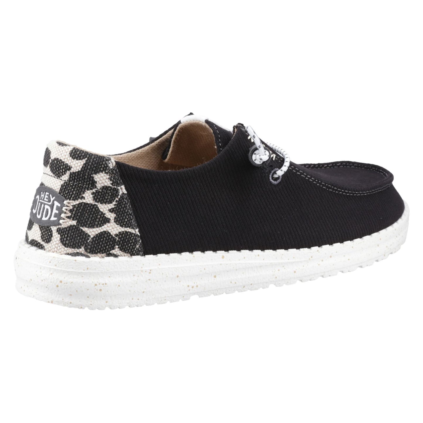 HEYDUDE Women's Wendy Leopard Shoe in Black/Leopard
