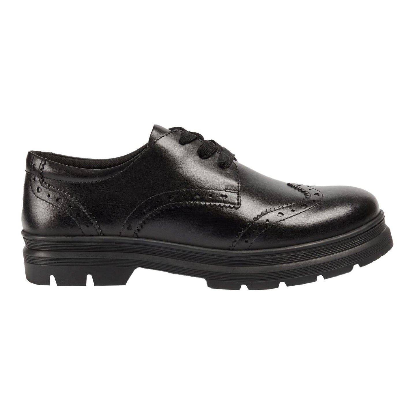 Pod Fiona Smooth Leather Youth Black Brogues