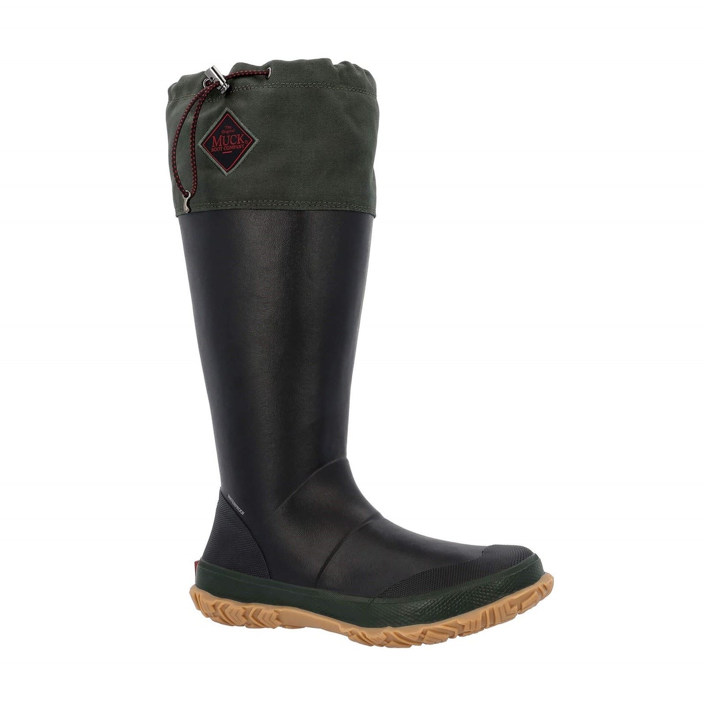 Muck Boots Unisex Forager Wellingtons in Black/Moss Green