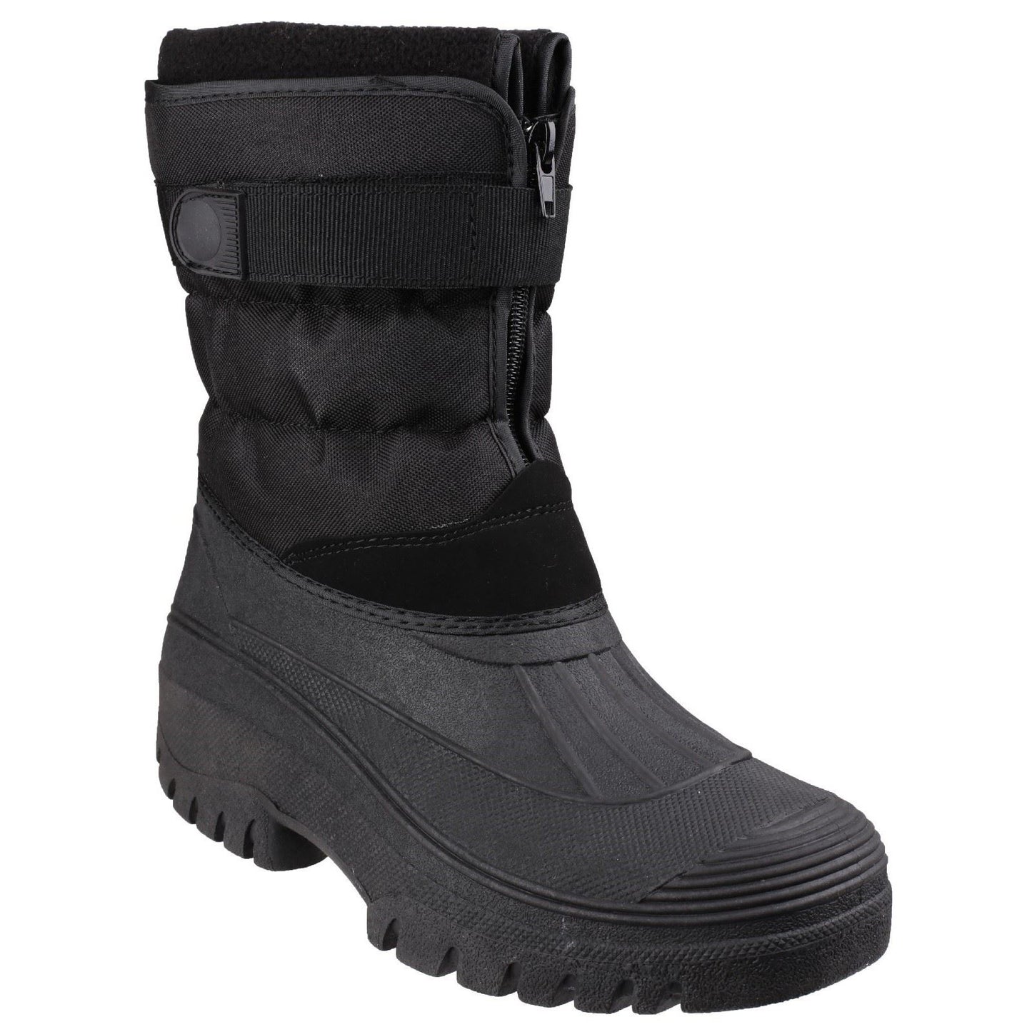 Cotswold Men's Chase Touch Fastening and Zip up Winter Boot in Black