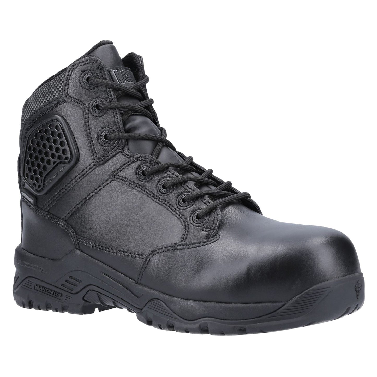 Magnum Strike Force 6.0 Side-Zip CT CP WP Uniform Safety Boot in Black