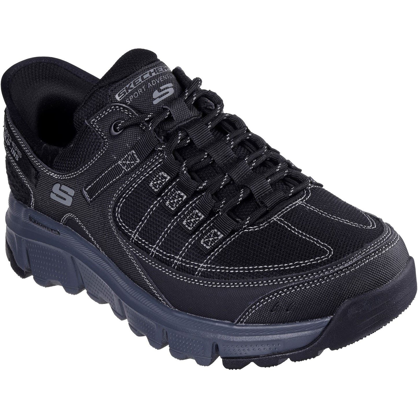 Skechers Men's Summits AT Hiking Shoes in Black/Charcoal