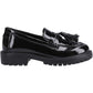 Hush Puppies Abigail Patent Leather Youth Black Loafers