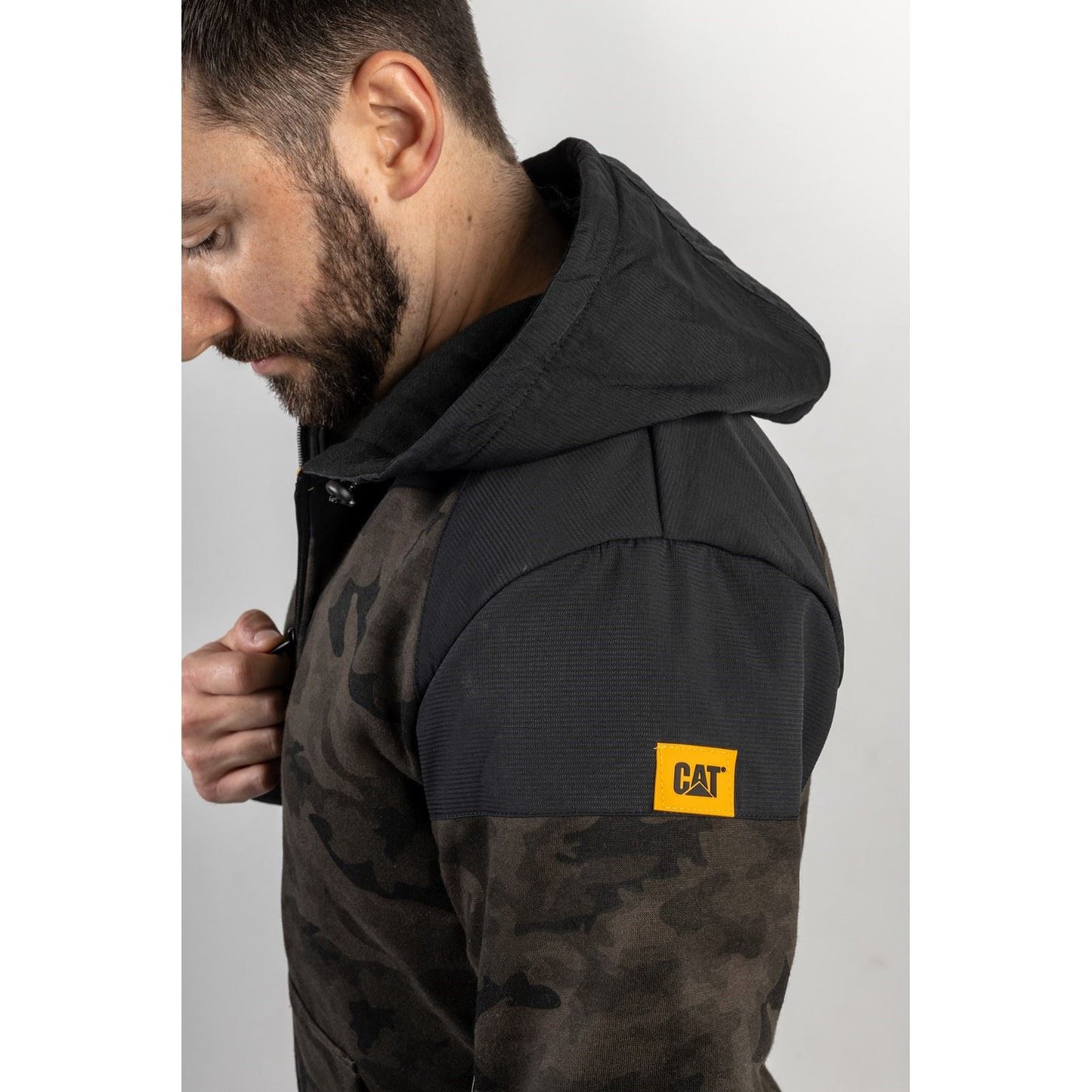 Caterpillar Men's Trade Sweatshirt in Night Camo-Black