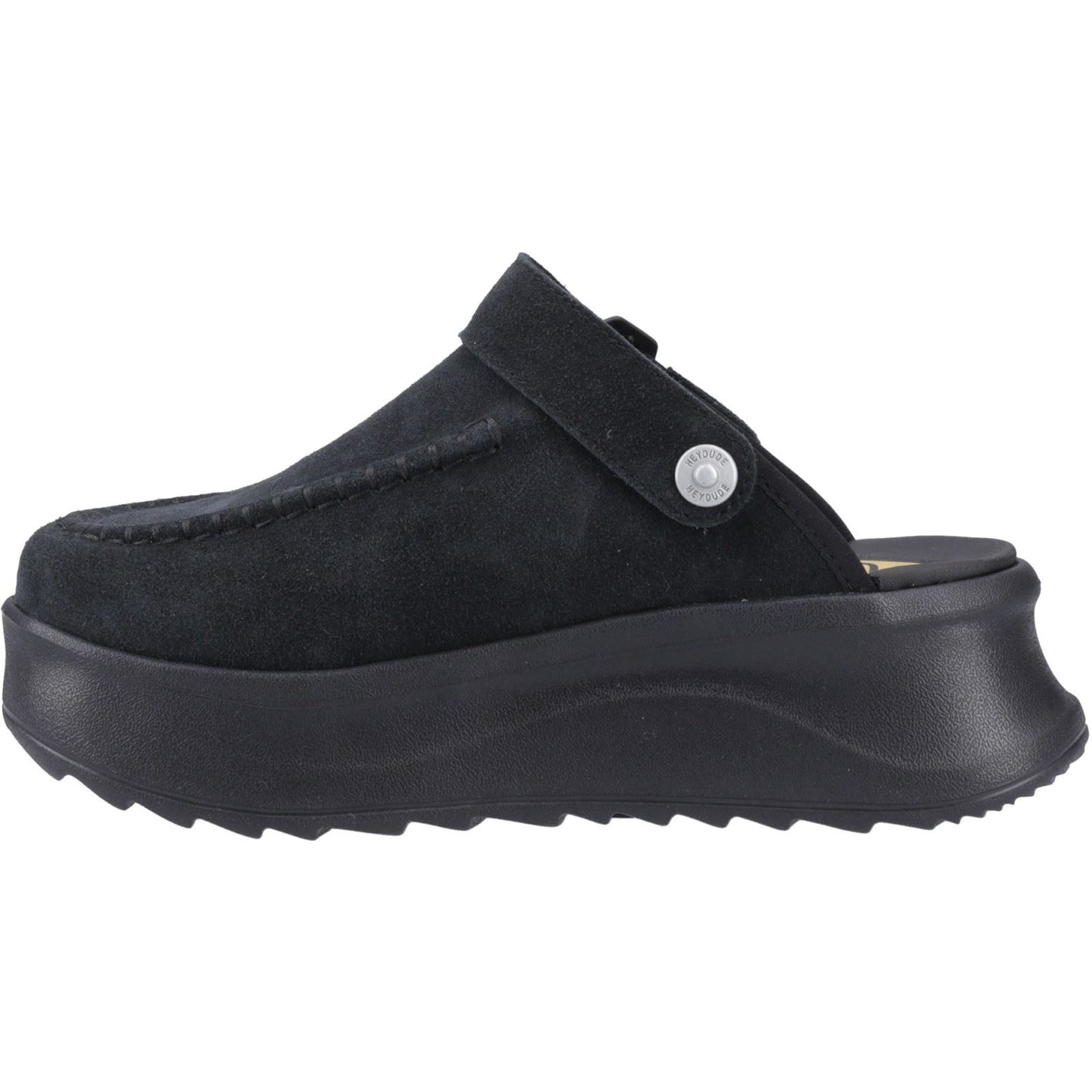 HEYDUDE Delray Suede Women's Black Clogs