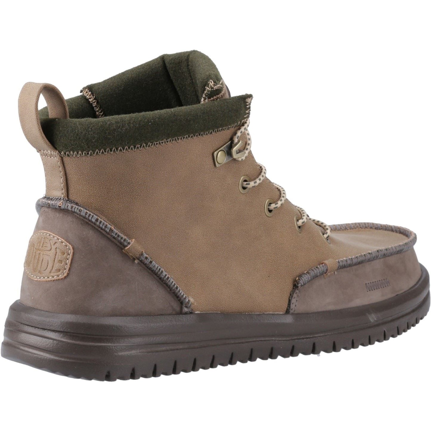 HEYDUDE Bradley Tumbled Classic Polyurethane Men's Nut Ankle Boots