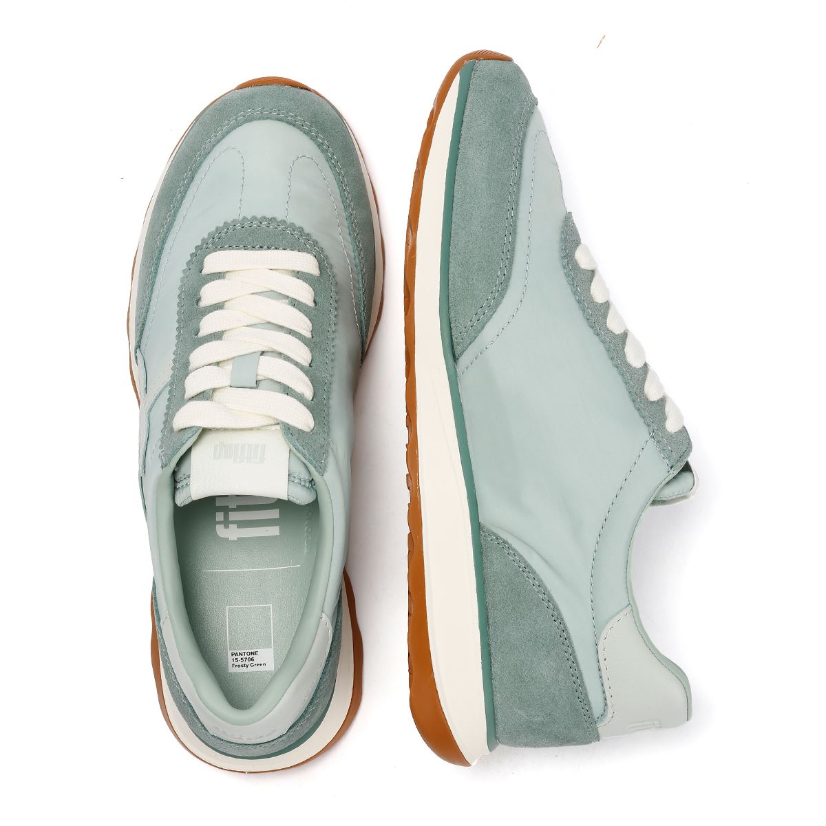 FitFlop X Pantone Retro-Q Suede Women's Green Trainers