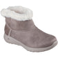 Skechers On-the-GO Joy Cozy Dream Polyester Women's Dark Taupe Winter Ankle Boots
