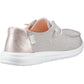 HEYDUDE Women's Wendy Metallic Sparkle Shoe in Rose Gold