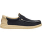 HEYDUDE Mikka Braided Textile Men's Black/Boulder Tan Loafers