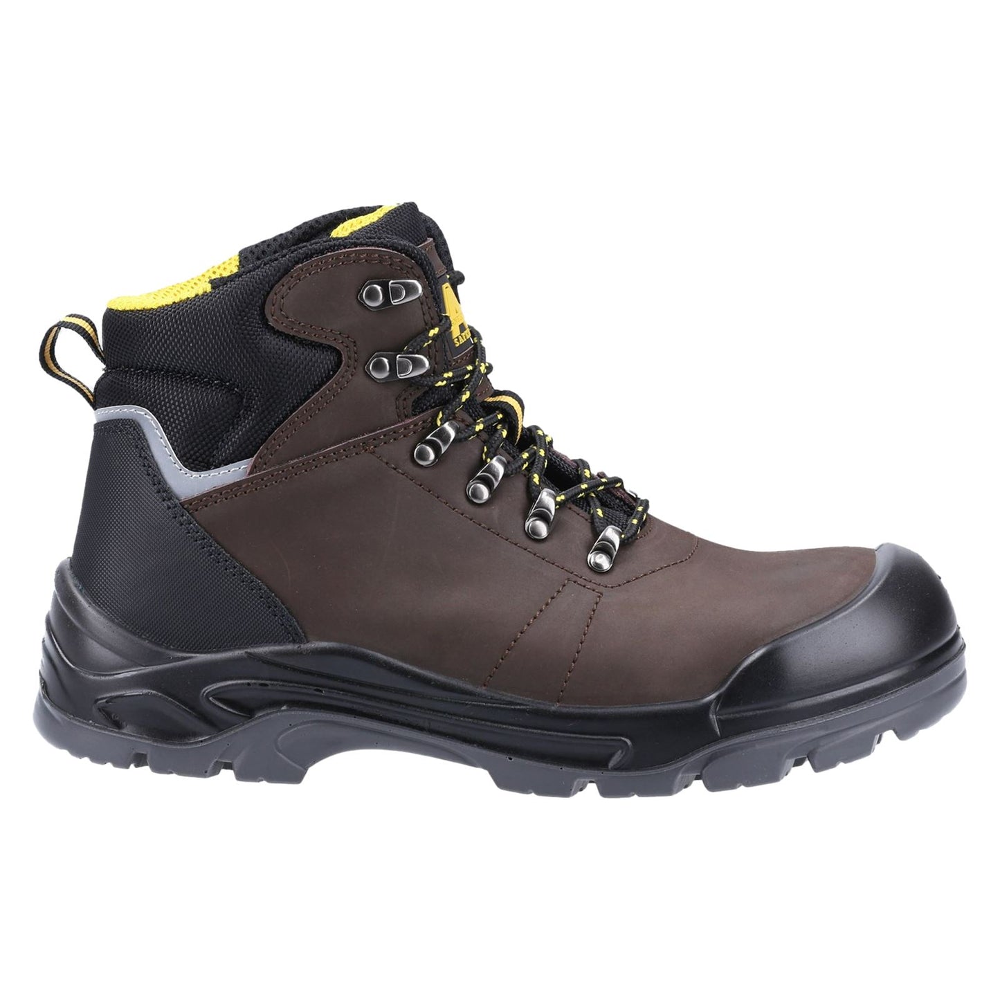 Amblers Safety Men's AS203 Laymore Water Resistant Leather Safety Boot in Brown