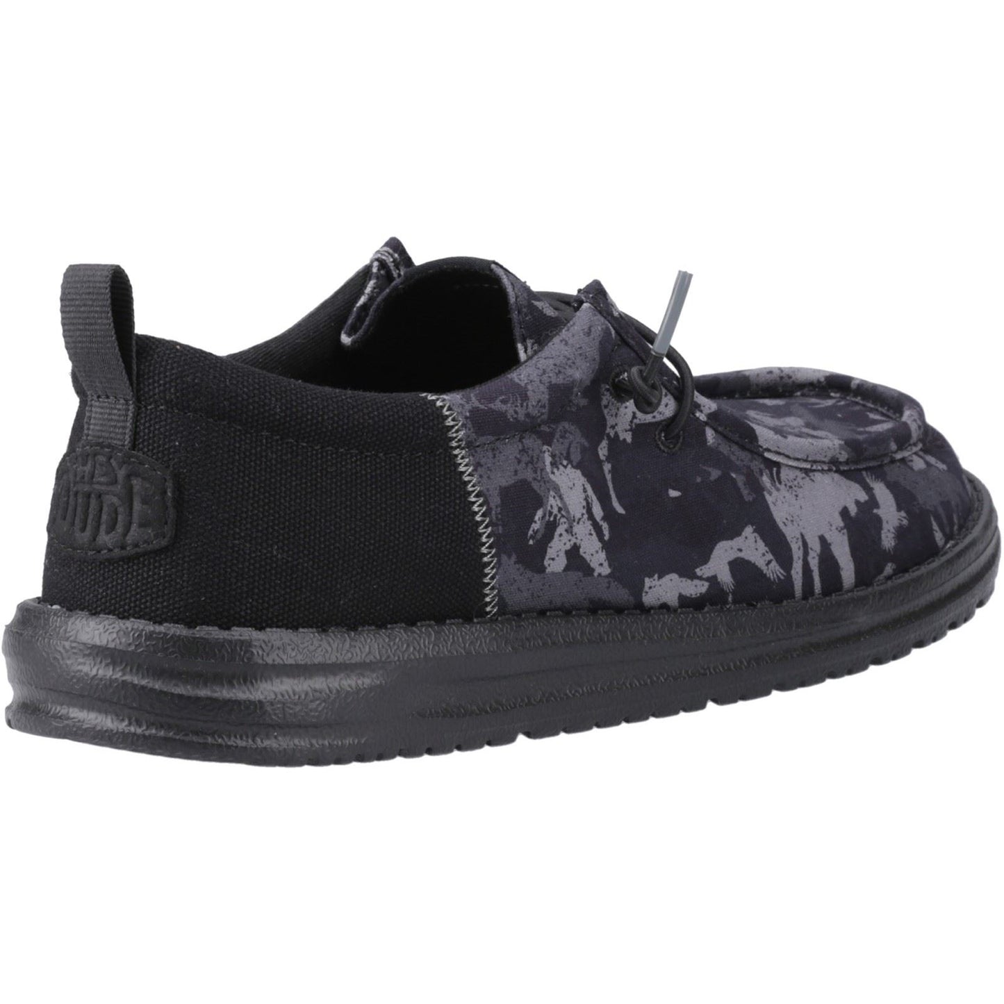 HEYDUDE Men's Wally Funk Hunt Camo Shoes in Black