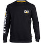 Caterpillar Men's Trademark Banner Long Sleeve T-Shirt in Black