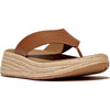 Fitflop F-Mode Toe Post Leather Women's Deep Tan Sandals