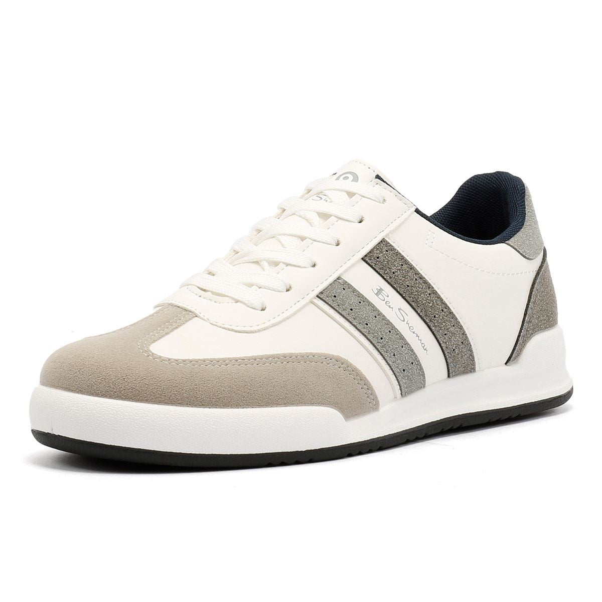 Ben Sherman - BS20006 MENS SOKKA TRAINER WHITE/GREY