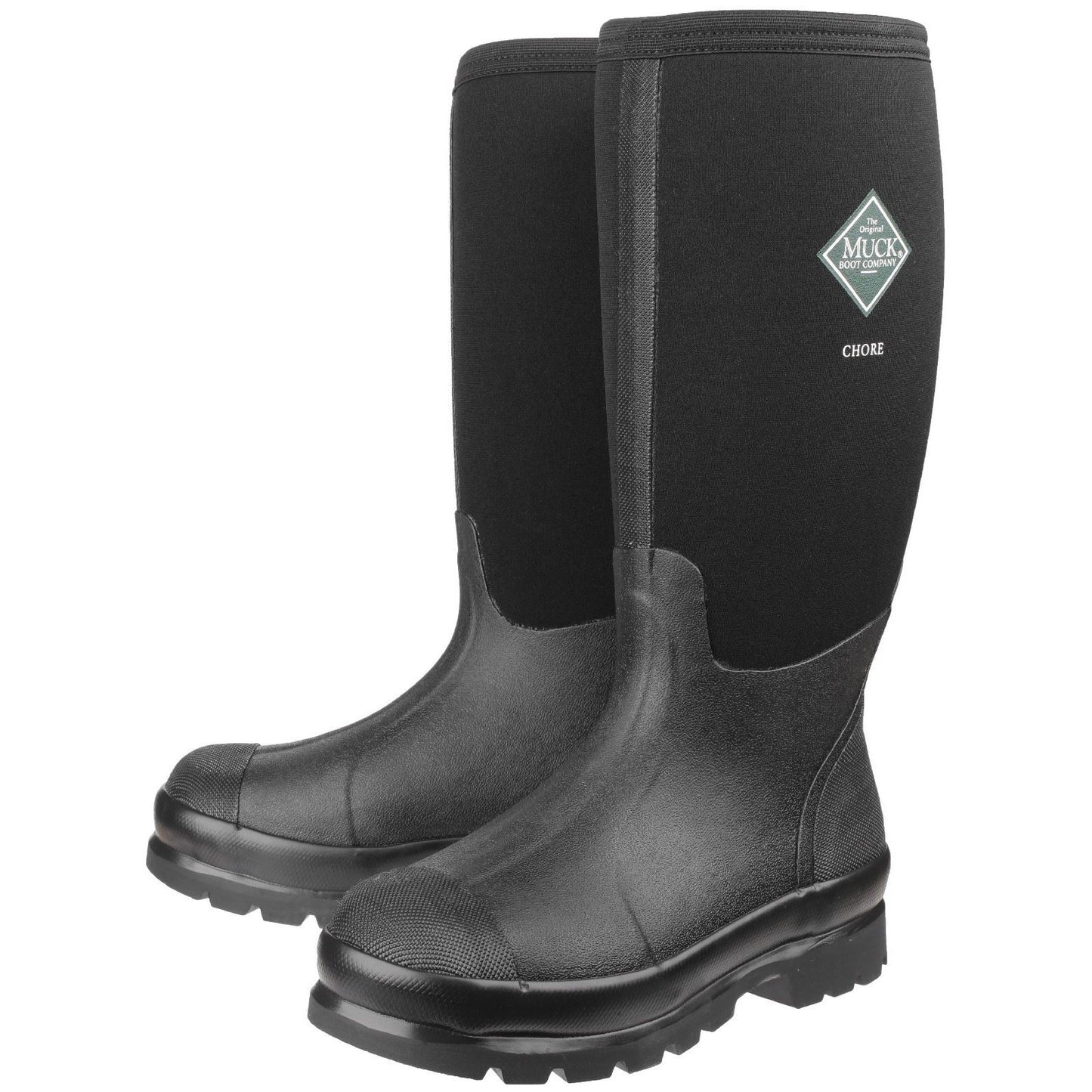 Muck Boots Chore Classic Hi Patterned Wellington in Black