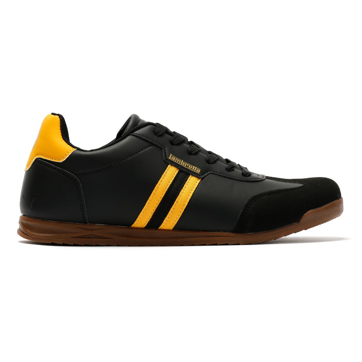 Lambretta Tackle Men's Black/Gold Trainers