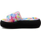 Rocket Dog Women's Splash Loyal Tie Dye Sandal in Pink/Multi