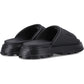 Hunter Moulded Stacked Slider Polyester Women's Black Slides